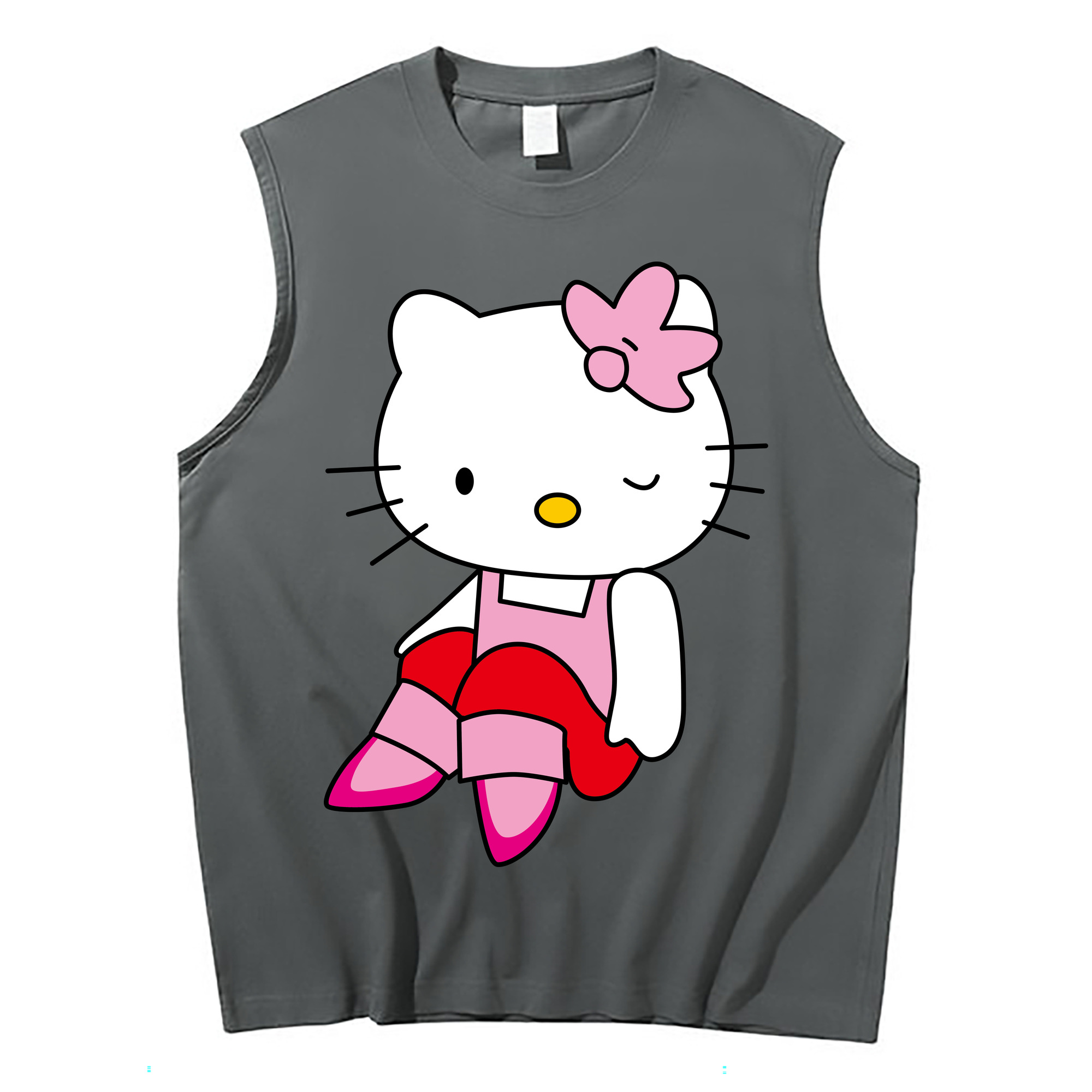 （画像用） Hello Kitty ハローキティ コットン100％タンクトップ（フロントプリント）